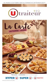 Prospectus Supermarchés Super U en cours à Montferrand-le-Château et alentours, "U traiteur", 20 pages, 06/10/2026 - 28/02/2027 Catalogue Supermarchés Super U en cours à Montferrand-le-Château et alentours, "U traiteur", 20 pages, 06/10/2026 - 28/02/2027