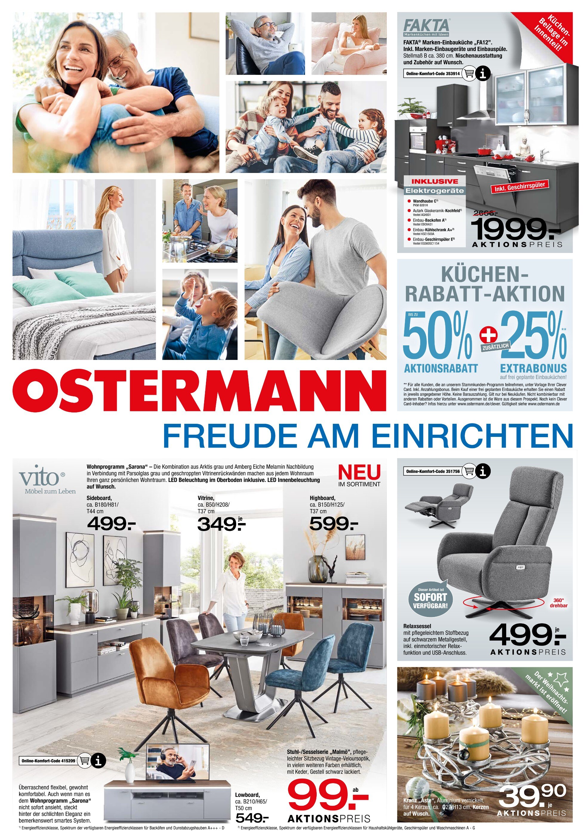 Ostermann Prospekt für Düsseldorf mit 22 Seiten Ostermann Prospekt für Düsseldorf: "FREUDE AM EINRICHTEN", 22 Seiten, 13.10.2021 - 21.10.2021