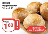 Roggenbrötchen im Angebot bei GLOBUS in Leipzig Roggenbrötchen Angebote von GLOBUS bei GLOBUS Leipzig für 1,60 €