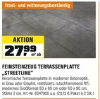 Aktuelle Terrassenplatten Angebote bei OBI in Erfurt Aktuelles FEINSTEINZEUG TERRASSENPLATTE „STREETLINE“ Angebot bei OBI in Erfurt ab 20,15 €