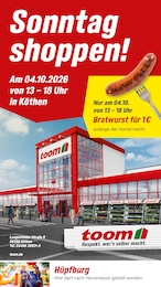 toom Baumarkt Prospekt für Köthen: "Sonntag shoppen!", 1 Seite, 04.10.2026 - 04.10.2026