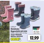 Kleinkinder Regenstiefel mit Licht im Lidl Prospekt Kleinkinder Regenstiefel mit Licht von LUPILU im aktuellen Lidl Prospekt für 12,99 €