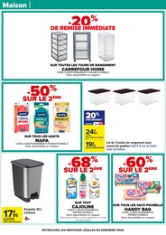 Prix et réduction Poubelle dans le prospectus Carrefour en cours Offre Poubelle dans le catalogue Carrefour du moment à la page 41