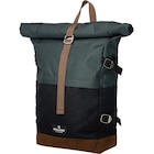 Sac à dos WALKER "Roll Up Pure Eco" - 2 compartiments coloris Alge / Black - Walker en promo chez Bureau Vallée Montreuil à 32,49 €