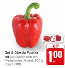 Paprika rot im Angebot bei EDEKA in Leonberg Paprika rot Angebote von Gut & Günstig bei EDEKA Leonberg für 1,00 €
