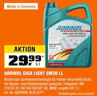 GIGA LIGHT 5W30 LL Angebote von ADDINOL bei OBI Kamp-Lintfort für 29,99 €