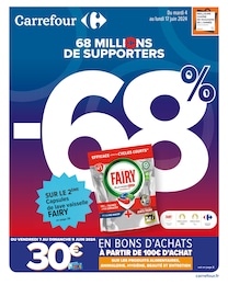 Prospectus Supermarchés de Carrefour à Sallèles-d'Aude: "68 millions de supporters", 90 pages, 04/06/2024 - 17/06/2024