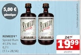 Remedy Spiced Rum im Angebot bei Getränke Quelle Weydringer in Lehrte Remedy Spiced Rum Angebote bei Getränke Quelle Weydringer Lehrte für 19,99 €