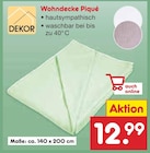 Netto Marken-Discount Hauptstuhl - Wohndecke Piqué Angebot im Prospekt Wohndecke Piqué bei Netto Marken-Discount im Hauptstuhl Prospekt für 12,99 €