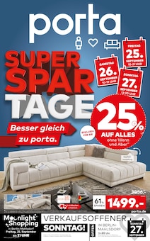 Aktueller porta Möbel Prospekt für Prötzel und Ungebung, Seiten zum blättern porta Möbel Prospekt SUPER-SPAR-TAGE mit Seiten in Prötzel und Umgebung