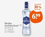 Wodka Gorbatschow von Wodka Gorbatschow im aktuellen tegut Prospekt für 6,99 €