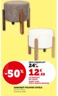 Tabouret velours côtelé en promo chez Hyper U Périgueux à 12,59 €