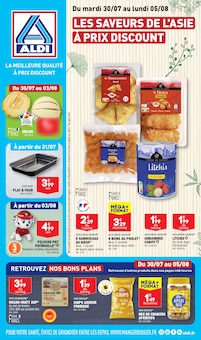 Prospectus Aldi de la semaine "Les saveurs de l'asie à prix discount" avec 1 pages, valide du 30/07/2024 au 05/08/2024 pour Gerzat et alentours