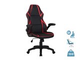 Fauteuil gamer RACER SPEED - accoudoirs rabattables - noir et rouge - MT International - Bureau Vallée à Cholet Fauteuil gamer RACER SPEED - accoudoirs rabattables - noir et rouge - MT International en promo chez Bureau Vallée Cholet à 179,90 €