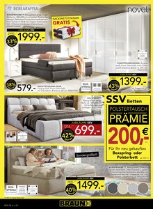 Bett im aktuellen BRAUN Möbel-Center Prospekt (Reutlingen) Bett im BRAUN Möbel-Center Prospekt "JUBILÄUMS SSV" mit 16 Seiten (Reutlingen)