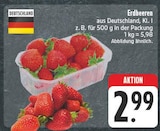 Aktuelles Erdbeeren Angebot bei EDEKA in Würzburg ab 2,99 €