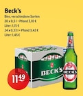 Bier im Angebot bei Getränke Hoffmann in Dinslaken Bier Angebote von Beck’s bei Getränke Hoffmann Dinslaken für 11,49 €