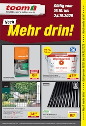 toom Baumarkt Baumärkte Prospekt der aktuellen Woche mit 4 Seiten, gültig von 19.10.2026 bis 24.10.2026, in Witten und Umgebung Aktueller toom Baumarkt Baumärkte Prospekt in Witten und Umgebung, "Respekt, wer's selber macht." mit 4 Seiten, 19.10.2026 - 24.10.2026