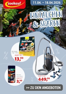 Zookauf Prospekt EINTAUCHEN & SPAREN mit 1 Seite