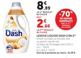 Lessive Liquide 2 en 1(A) - Dash en promo chez Super U Mâcon à 2,66 €