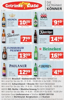 Bier im Getränke Oase Prospekt "Aktuelle Angebote" mit 1 Seiten (Schwerte (Hansestadt an der Ruhr))