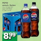 versch. Sorten im Angebot bei Getränke Paradies in Iserlohn versch. Sorten Angebote von PEPSI bei Getränke Paradies Iserlohn für 8,99 €