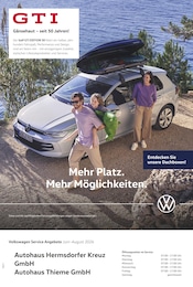 Werkstatt & Auto Prospekt von Volkswagen in Heideland Aktueller Volkswagen Werkstatt & Auto Prospekt für Heideland: Mehr Platz. Mehr Möglichkeiten. mit 1} Seite, 01.06.2026 - 31.08.2026