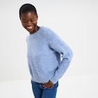 Pull col rond manches longues bleu ciel femme - La Halle Pull col rond manches longues bleu ciel femme à 25,99 € dans le catalogue La Halle