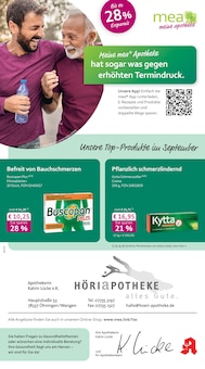 Aktueller mea - meine apotheke Prospekt (Öhningen, 4 Seiten zum blättern mea - meine apotheke Prospekt Unsere September-Angebote mit 4 Seiten