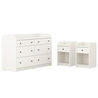Schlafzimmermöbel 3er-Set weiß Angebote von HAUGA bei IKEA Memmingen für 218,98 €