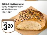 Kürbiskernbrot Angebote von Globus bei GLOBUS Krefeld für 3,20 €