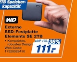 expert TeVi Rednitzhembach - Externe SSD-Festplatte Elements SE 2TB Angebot im Prospekt Externe SSD-Festplatte Elements SE 2TB bei expert TeVi im Rednitzhembach Prospekt für 111,00 €