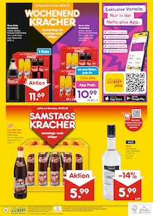 Coca Cola im Netto Marken-Discount Prospekt "DER ORT, AN DEM DU IMMER AUSGEZEICHNETE PREISE FINDEST." mit 6 Seiten (Augsburg)