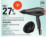 Sèche-cheveux Smooth Pro 2100 - BaByliss dans le catalogue E.Leclerc