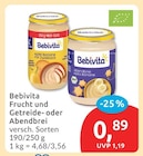 Frucht und Getreide- oder Abendbrei von Bebivita für 0,89 € bei budni im Angebot Frucht und Getreide- oder Abendbrei von Bebivita im aktuellen budni Prospekt