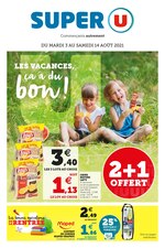Catalogue Super U à Ambilly, avec 32 pages Prospectus Super U à Ambilly, "Les vacances, ça a du bon !", 32 pages, 03/08/2021 - 14/08/2021