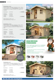 Gartenhaus im Holzmarkt Goebel GmbH Prospekt "GartenWelten 2026" mit 36 Seiten (Köln)