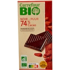Tablette de chocolat - CARREFOUR BIO - Carrefour à Aubagne Tablette de chocolat - CARREFOUR BIO en promo chez Carrefour Aubagne à 1,69 €