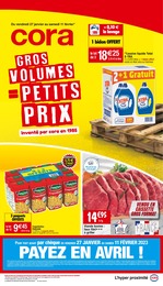 Cora Catalogue "Gros volumes = petits prix", 24 pages, Rennes,  27/01/2023 - 11/02/2023