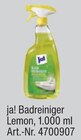 Badreiniger Lemon im toom Baumarkt Prospekt Badreiniger Lemon von ja! im aktuellen toom Baumarkt Prospekt für 1,00 €