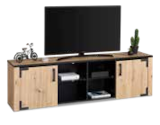 Meuble tv lazio noir/chêne l. 197 cm - But à Épinay-sur-Seine Meuble tv lazio noir/chêne l. 197 cm en promo chez But Épinay-sur-Seine à 249,99 €