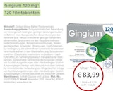 Gingium 120 mg bei LINDA im Gera Prospekt für 83,99 €