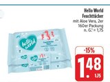 Feuchttücher Angebote von Hello World bei EDEKA Suhl für 1,48 €