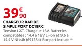 Chargeur rapide simple port DC18RC à Rural Master dans Gousse