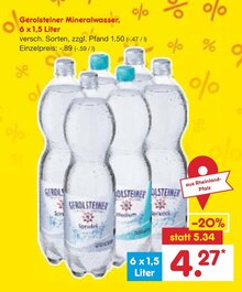 Mineralwasser bei Netto Marken-Discount in Wetzlar Mineralwasser im Angebot bei Netto Marken-Discount Wetzlar für 4,27 €