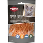 Trixie Premio Stripes mit Lachs & Kokos 50 g Angebote von Premio bei Zookauf Monheim für 0,99 €