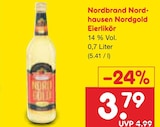 Nordgold Eierlikör Angebote von Nordbrand Nordhausen bei Netto Marken-Discount Dresden für 3,79 €