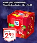 Schokowürfel im Angebot bei GLOBUS in Kempen Schokowürfel Angebote von Ritter Sport bei GLOBUS Kempen für 2,99 €