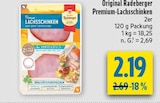 Premium-Lachsschinken Angebote von Radeberger bei diska Plauen für 2,19 €
