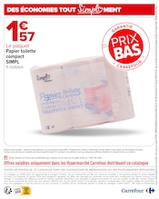 Promos Papier Toilette dans le catalogue "TOUT SIMPLEMENT" de Carrefour à la page 12 Promos Papier Toilette dans le catalogue "TOUT SIMPLEMENT" de Carrefour à la page 12